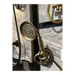 İSAOĞLU YAPI Antik Gold Duş Sistemi Klasik Vintage Pirinç Duş Seti Askı Apatı Komple Set
