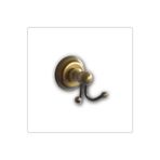 İSAOĞLU YAPI Antik Gold İkili Askılık Mat Gold Banyo Askısı Bornozluk Havluluk Vintage Pirinç
