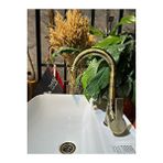 İsaoğlu Yapı Antik Gold Lavabo Bataryası Kolay Abdest Tasarım Yüksek Lavabo Musluğu Leke Kireç Tutmayan Model Altın