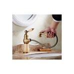 İsaoğlu Yapı Antik Gold Spiralli Lavabo Bataryası Vintage Tasarım Mermerli Lavabo Musluğu Uzayan Sistem Altın