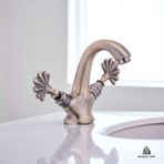 İSAOĞLU YAPI Antik Lavabo Armatür Vintage Özel Seri Kartal Lavabo Musluğu Pirinç Malzeme Banyo Musluk