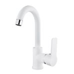 İsaoğlu Yapı Beyaz Lavabo Bataryası Beyaz Banyo Musluğu 5 Yıl Garantili Mat Beyaz Armatür