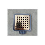 İSAOĞLU YAPI Gold Banyo Gider Süzgeci 10*10 Pirinc Banyo Gideri Gold Renk Koku Giderici