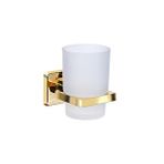 İSAOĞLU YAPI Gold Diş Fırçalık Etejerli Banyo Diş Fırçalığı Altın Pirinç Malzeme