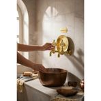 İSAOĞLU YAPI Gold Hamam Seti Retro Özel Tasarım Kurna Muslukları ve Hamam Tası Seti Pirinç Malzeme