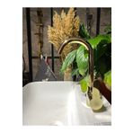 İSAOĞLU YAPI Gold Lavabo Bataryası Altın Lavabo Musluğu Yüksek Model Fonksiyonel Parlak Gold Musluk