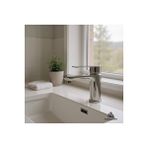 İsaoğlu Yapı Krom Lavabo Bataryası Pirinç Banyo Lavabo Armatür Gümüş