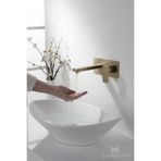 İSAOĞLU YAPI Mat Gold Ankastre Lavabo Bataryası, Mat Altın, Kare Modern Duvardan Ankastre Lavabo Armatür