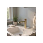 İSAOĞLU YAPI Mat Gold Banyo Armatürü, Fırçalanmış Altın Musluk, Lavabo Bataryası