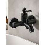 İsaoğlu Yapı Mat Siyah Rustik Banyo Bataryası Retro Duş Armatürü Pirinç Paslanmaz Siyah Batarya