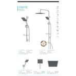 İSAOĞLU YAPI Tepe Yağmurlama Gümüş Krom Duş Seti Frame Banyo Seti