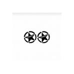 İŞCAN MOTOR Honda Dio Motosiklet Sticker Yıldız 10x10cm 2 Adet Siyah