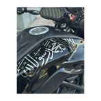 İŞCAN MOTOR Motosiklet Deposu İçin Krom Renk Kelime-i Tevhid Sticker Etiket 30cm