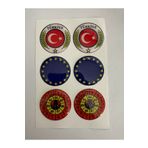 İŞCAN MOTOR Plaka Pulu Damla Etiket Sticker 6 Adet 3x3cm