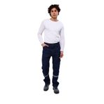 İşçi Kot Pantolonu Fosforlu 11,5 Ons Kot 5 Cepli Lacivert Reflektörlü Koyu Mavi-4XL