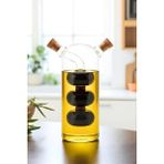 iselahome Olivano Çift Katmanlı Borosilikat Cam Yağlık Sirkelik Damlatmaz Şişe 350 ml - Şeffaf