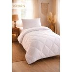 Isessia Liora Tek Kişilik Beyaz Yorgan | Ultra Yumuşak Silikon Dolgulu Pofuduk | 155X215 cm - 155 x 215 cm