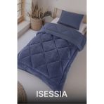 Isessia Lüks Wellsoft Çift Taraflı Yumuşak 4 Mevsim Konfor Yorgan Seti | Yorgan | Uyku Seti 155 x 215 cm - Mavi