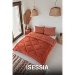 Isessia Lüks Wellsoft Çift Taraflı Yumuşak 4 Mevsim Konfor Yorgan Seti | Yorgan | Uyku Seti 195 x 215 cm - Kiremit