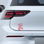 Işeyen Çocuk Sticker Model 4 - Oto Sticker - Araba Sticker - Araç Sticker - Cam Sticker - 11cm X 15cm - Kırmızı
