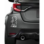 Işeyen Çocuk Sticker Model 8 - Oto Sticker - Araba Sticker - Araç Sticker - Cam Sticker - 13cm X 23cm - Beyaz