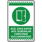 İsg Tabelam 25x35cm/kompozit/Acil Çıkış Kapısı Acil Durumlar Haricinde Kullanmayınız