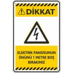 İsg Tabelam 35X50CM/ETIKET/ELEKTRIK Panosunun Önünü 1 Mt. Boş Bırakınız - 35x50 cm