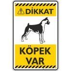 İsg Tabelam 35X50CM/FOSFORLU Kompozit/dikkat! Köpek Var/v3