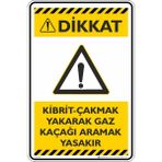 İsg Tabelam 35X50CM/FOSFORLU Kompozit/kibrit - Çakmak Yakarak Gaz Kaçağı Aramak Yasaktır - 35 x 50 cm - Fosforlu Kompozit Levha