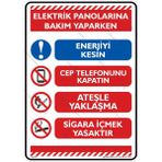 İsg Tabelam Elektrik Panolarına Bakım Yaparken Dikkat Edilmesi Gereken Noktalar/25x35cm/dekota - 25x35 cm