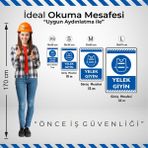 İsg Tabelam Yelek Giyin/35x50cm/fosforlu kompozit - 35 x 50 cm