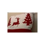 Işık kasabası(65) Geyikli Noel Yastığı Yılbaşı Yastığı Kırmızı 15 x 25