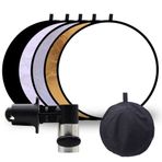 Işık Reflektör Fotoğraf için Klipsli 24 inç 5 in 1 Taşınabilir 60cm Yuvarlak Katlanabilir Çok Diskli Fotoğraf Stüdyosu Fotoğraf Kamera Aydınlatma Reflektör Difüzör