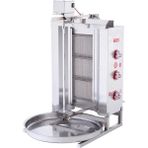 Işıkgaz Silverinox Doğalgazlı 3 Radyanlı Üstten Motorlu Döner Ocağı