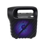Işıklı 4" Taşınabilir Bluetooth Hoparlör El Fenerli FM Radyo siyah