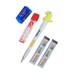 Isikli Dinazor Uclu Kalem Seti Sari 0.7 Mm 1 Paket Dinazor Baslikli Versatil Kalem Suslu Silikonlu Hediyelik Kalem