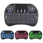 Işıklı Kablosuz Mini Klavye ve Dokunmatik Mouse Seti Türkçe Kablosuz - 1 - 001-Renkli