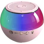 Işıklı Kablosuz Pembe Mini Hoparlör Speaker Multımedıa Type-C Sarj Kablosuz Mini Renk Oval Hoparlör