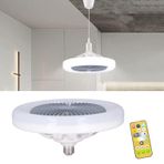 Işıklı Kapalı Tavan Vantilatörü 30W E27 LED Fan Işık 85-265V Işık Uzaktan Kumandalı Tavan Fanı Küçük Tavan Fanı