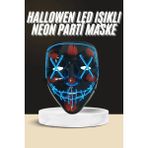 Işıklı LED Maske Parti Eğlence Maskesi Hallowen Neon Maske