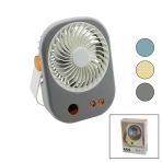 Işıklı Mini Fan Masa Üstü Usb Şarjlı 2İn1 Kulp=Taşıma - Duruş 3 Kademe Hız 15.5X12cm Bjj-565 (Timya/Go1395) 197796