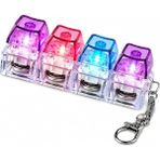 Işıklı Mini Klavye Anahtarlık, Click Sesli Mekanik Switch Fidget Oyuncak,rgb LED Işıklı Stres