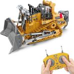 Işıklı Sesli Full Fonksiyon Metal Hareketli Buldozer 9 Kanal 2.4ghz Uzaktan Kumandalı Iş Makinesi Kepçe Rc
