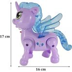 Işıklı Sesli Pilli Yürüyen At Oyuncağı Pony Oyuncağı Pembe Ve Mor