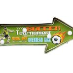 Işıklı Soccer Yön Tabelası Vintage Led Ampülü Hediyelik