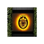 Işıklı Tablo Marketi Galatasaray Tablosu, Aslan Figürü, Duvar Dekor Ahşap, Neon Işık, Ledli T