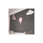 Işıklı Toplar Türkiye Çocuk Odası Dekoratif Ahşap Gece Lambası Ledli Aydınlatma - 40*20 - Renkli