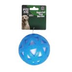 Işıklı Üçgen Desenli Plastik Top Köpek Oyuncağı 7,5 Cm