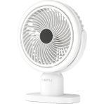 Işıklı Vantilatör USB Şarjlı Masaüstü Mini Fan - 3 Kademeli Hız Ayarlı Kompakt Gövde LED Işık