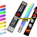Işıklı yemek çubukları, Star Wars, LED ışıklı kılıç, tekrar kullanılabilir, Sushi lamba, çıkarılabilir sap, bulaşık makinesinde yıkanabilir, 8 renk modu, 1 çift